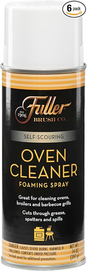 Fuller Brush Self-Scouring Oven Cleaner - Spray On Heavy Duty Cleaner for Ovens Broilers and Barbecue Grills Efficiently Cuts Through Grease Grime Spills and Splatters with Minimal Scrubbing