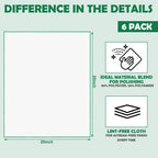 VitalCozy 6 Pcs Wine Glass Polishing Cloths Large Microfiber Cleaning Cloths 25 x 20 Inch Lintless Towels for Drying Wine Glasses Cleaning Window Stemware Dishes Glassware (Burgundy, Blue, Green)