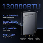 Ranein Propane Gas Tankless Water Heater, Outdoor Max 5.3 GPM, 130,000 BTU Instant Hot Water Heater