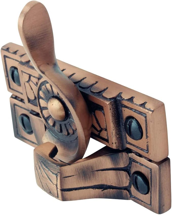 Renovators Supply Manufacturing Window Sash Lock 2.7 in. Solid Cast Brass Victorian Style Window Locks with Mounting Hardware Pack of 12