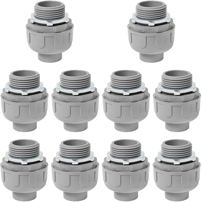 (1" Conduit Coupling 10 Pack) Yariwiz 1 inch Plastic Liquid Tight Conduit Coupling