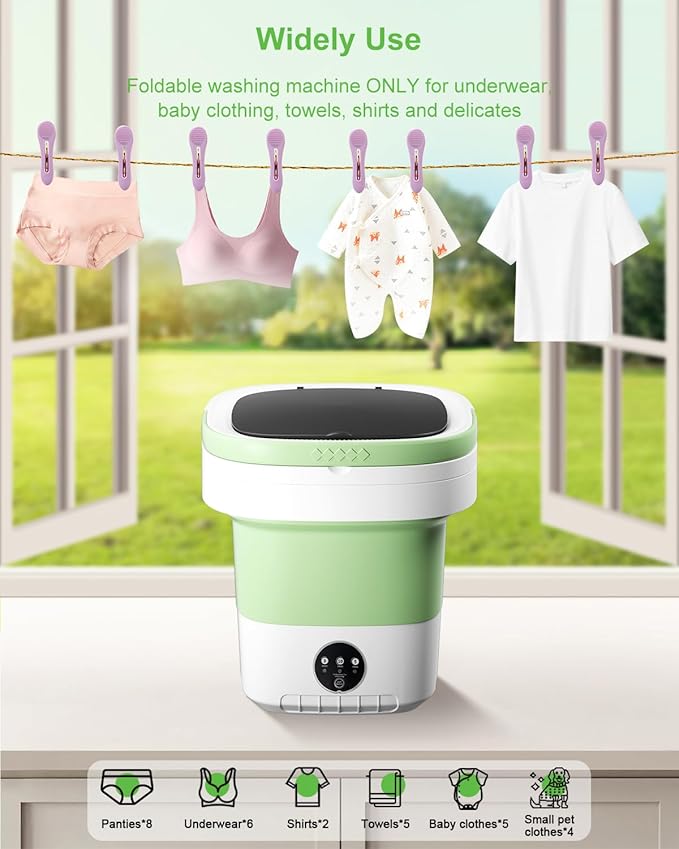 Portable Washing Machine,Mini Washer 16L Washer,Small Clothes Folding Washing Machine Of Underwear, Baby And Small Delicates, 3 Cleaning Modes Suitable For Home Apartments Dormitories, Hotels