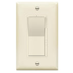 TOPGREENER Kalide Dimmer Light Switch, LED Dimmer Switch, Full Range Dimming, Single Pole/3-Way, 120VAC, 60Hz, 300W LED/CFL, Neutral Wire Not Required, Wall Plate Included, Light Almond