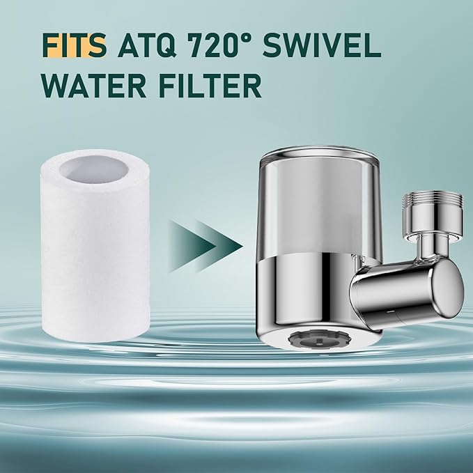3 pp Cotton Filter Elements Replacement for ATQ 720° rotatable Water Filter (Asin: B0F8QQCQT2) filter cartridges Removes Chlorine Fluoride Heavy Metal (Aerator720 Filter Cartridge pro- 3 pp)