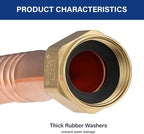 Solimeta 18" Connector for Water Heater with 3/4" FIP and 3/4" FIP Ends, Copper