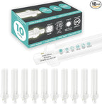 GoodBulb 18 Watt CFL Light Bulbs 2 Pin G24D-2 Base 4100K Cool White 18W High Output 1200 Lumens Double Tube Compact Fluorescent Light Bulbs Plug-in 10 Pack