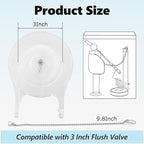 3 Inch Toilet Flappers Replacement for Gerber 99-827, Toilet Flapper with Stainless Chain and Hook, Toilet Replacement Parts (Clear 1 PCS)