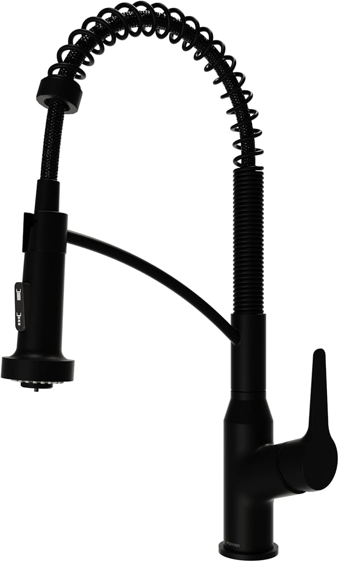 Karran Scottsdale Single-Handle Pull-Down Sprayer Kitchen Faucet in Matte Black