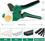 PVC Pipe Cutter for Sch 40 PVC Pipe with extra blade，Up to 2-1/2" Ratchet Pipe Cutter Pex Cutting Tool for Cutting PEX, PVC, PPR Plastic Hoses and Plumbing Pipe (Dark Green,inch64mm)