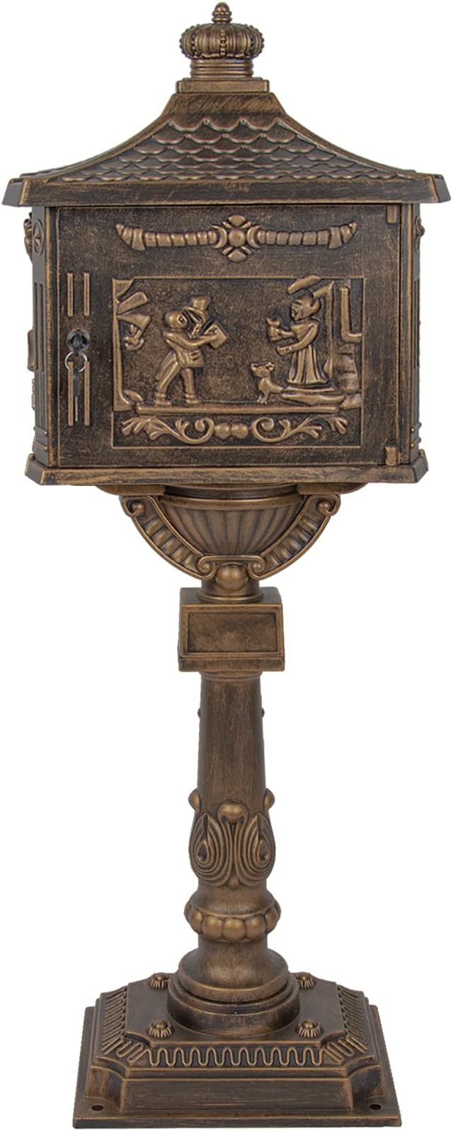 Polar Aurora Mailbox Cast Aluminum Bronze Mail Box Postal Box Security Heavy Duty New