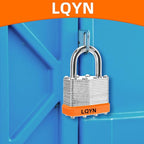 Padlocks with Same Key, LQYN 60 Pcs Laminated Keyed Padlock (1-9/16", 40mm), Keyed Alike Locks, Normal Shackle, for Storage Locker, Hasp Latch, Toolbox, Sheds