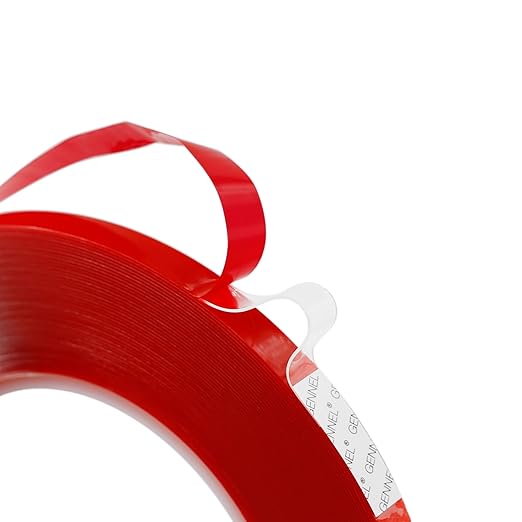 Double Sided Adhesive Tape, Clear Strong Acrylic Adhesive, 10mm x 15M x 0.5mm Thickness, Transparent Tape for Laptop Phone LCD Screen Case Repair Plastic Wood Mounting DIY