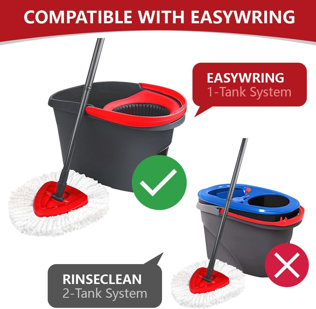 20 Pack Mop Heads Replacements for O-Cedar EasyWring Spin System, Microfiber Spin Head Mop Refills Bulk, Deep Clean, Machine Washable Mop Replacement Heads for Home and Commercial