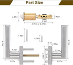 HOSOM 2 Pack Interior Door Levers Passage Door Handles Heavy Duty No Locking Door Handle Set for Hallway, Closet Doors, Satin Nickel Door Handle with Square Plate