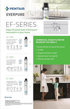 Pentair Everpure EF-1500 Full Flow Drinking Water System, EV985800, NSF Certified to Reduce Lead, includes Filter Head, Filter Cartridge, All Hardware and Connectors, 1,500 Gallon Capacity, 0.5 Micron