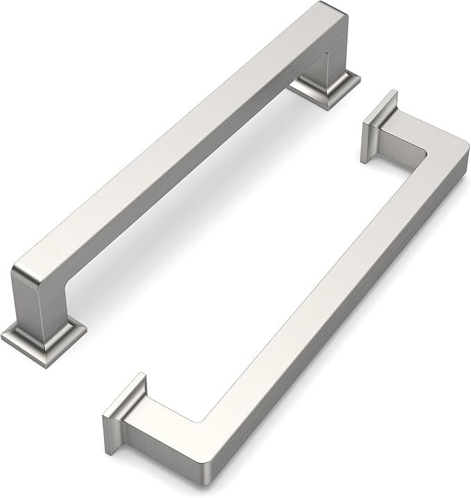 FILTA 5 Inch(128mm) Hole Centers Brushed Nickel Cabinet Pulls(Set of 10),Silver Cabinet Pulls Zinc Alloy Kitchen Cabinet Handles Cabinet Hardware for Cabinets Cupboard Drawer