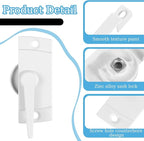 10 Pcs Cam Action White Window Sash Locks, Security Window Latches Replacement Sash Lock, Replacement Sash Lock for Horizontal Sliding Windows and Vinyl Single or Double Windows