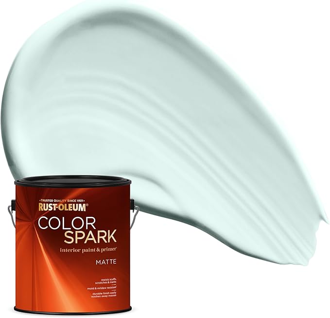 Rust-Oleum Color Spark Interior Paint and Primer in One, Matte, Dewdrop, 1 Gallon