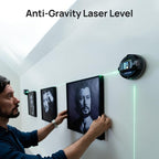 HOZO M-Cube02 Laser Level with 164ft Green Laser Measure, 360° Rotating for P2P Laser Measure & Center Finder, Wall Mount Laser Level for Picture Hanging, Renovation & DIY, Bluetooth App, Rechargeable