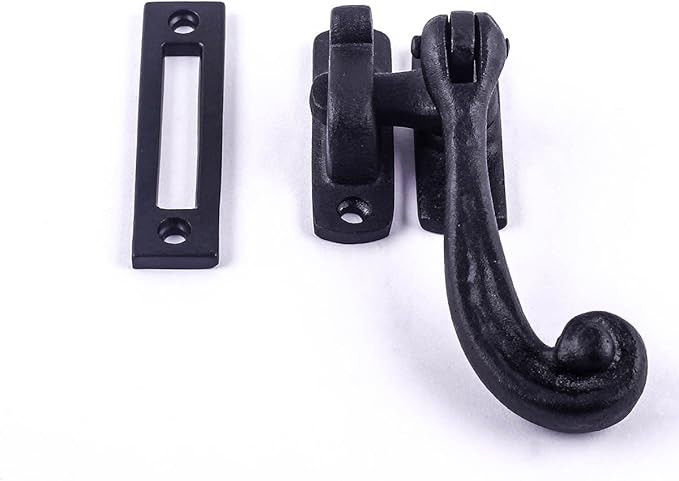 Renovators Supply Manufacturing Window Sash Lock 3.75 in. Wrought Iron Traditional Window Locks with Mounting Hardware (Pack of 4)