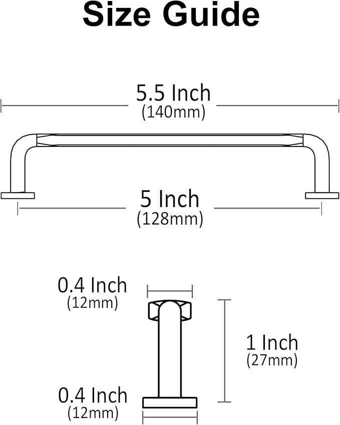 Alzassbg 10 Pack Champagne Copper Cabinet Handles, 5 Inch(128mm) Hole Centers Arch Modern Cabinet Pulls Kitchen Cabinets Hardware for Cabinets and Drawers AL3503SCG