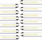 15W 18" T8 Fluorescent Linear Tube Bulb F15T8/WW Warm White Light 3000K Medium Bi-Pin G13 Base 12 Pack