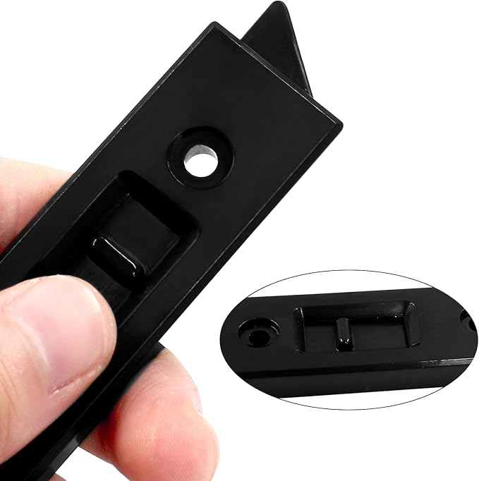 Window Latch Locks Replacement Window Parts and Hardware, Plastic Spring Loaded Sliding Window Tilt Latch for Home Window Accessories, Pack of 16 (Black)