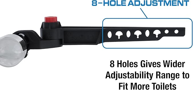 Danco 12063 Curved Replacement Handle with Front Angle/Side/Vertical Mount in Toilet Tank Lever, Chrome