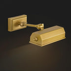 Picture Lights for Wall Hardwired, 8" Brass Picture Light, Brush Gold Art Light, 2700k Dimmable Gallery Lights, Vintage Wall Picture Light Painting Light for Artwork Poster Portrait Display