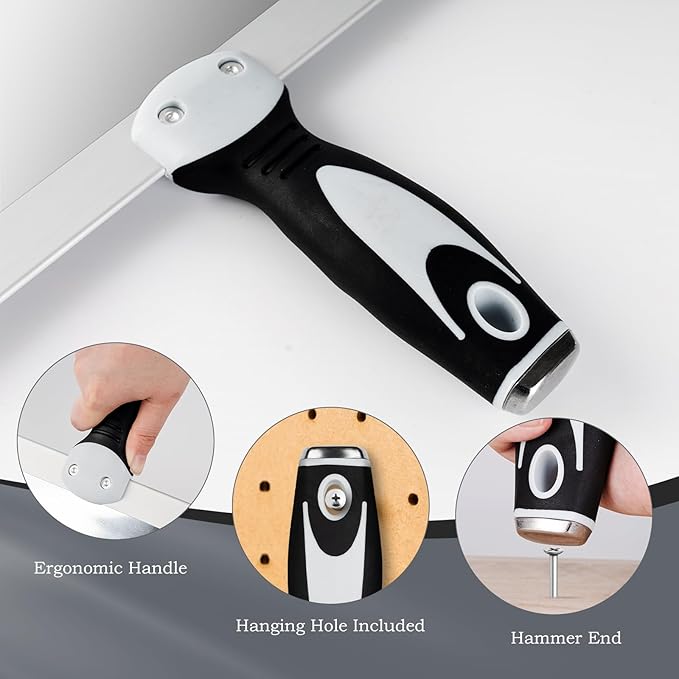 Mister Rui Taping Knife, 10" Drywall Taping Knife, Stainless Steel Taping Knife, Drywall Skimming Blade, Plastering Spatula Tools, Plastering Tool, Stainless Blade for Taping and Filling