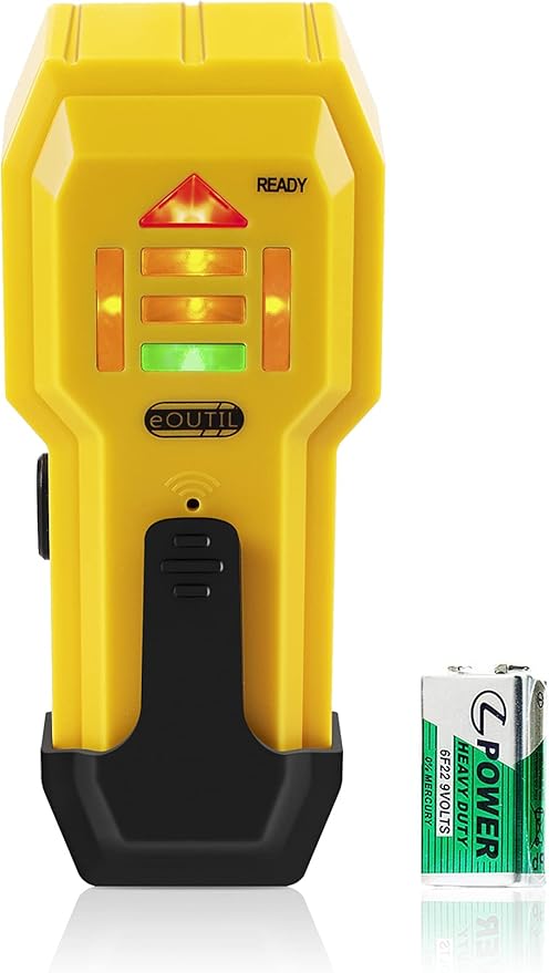 Stud Finder Wall Scanner Wood and Metal Detector Sensor for 3/4 inch Thickness Wall (ST102(Come with Battery))
