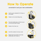 Combination Lock Outdoor with Key Outdoor Waterproof, 4 Digit Padlock for School Gym Sports Locker,2 Pack Padlock with Hasp Storage, Combination Padlock, Cabinet Doors, Fence, Garage