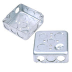 20 Pack 4" Square Electrical Box, 1-1/2'' Deep Metal Electrical Junction Box, 21.0 Cu. in. Capacity, Galvanized