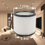 Replacement Filter For Shop Vac Filters 90304 90585 Wet Dry Shop Vac Filter - Perfect for Wet Dry vacuum cleaner Shop vac Filters 5 Gallon and above - Long