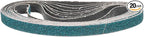 3/8 x 13 Inch Sanding Belt, 20 Pcs 40 Grit Zirconia Knife Sharpener Belts Work Sharpening for Belt Sander Knife Carving Tool Metal Working