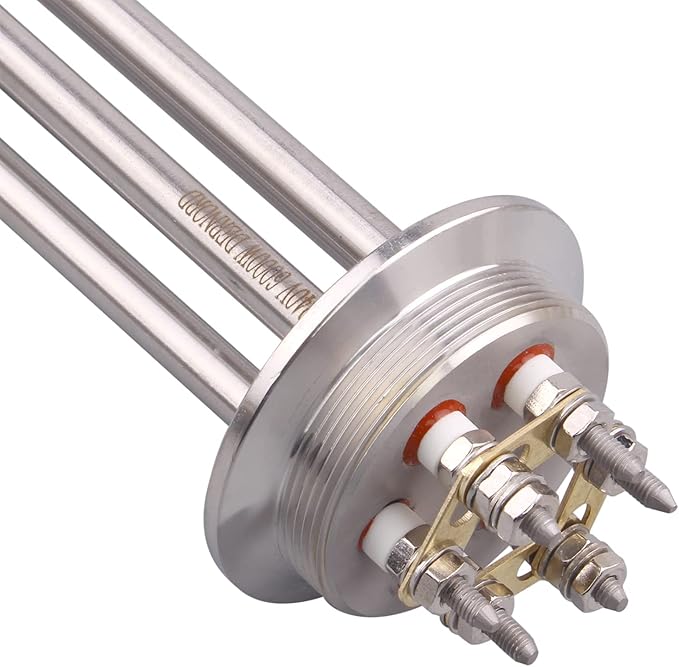 DERNORD 2 Inch Tri-Clamp 240V Water Heating Element Immersion U Type Electrical Brewing Boiler Heater (240V 6000W)