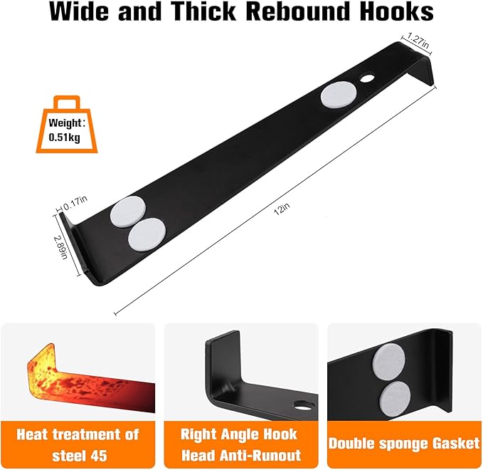 43-Piece Laminate Flooring Tools with Sturdy Double-Ended Hammer, Steel Return Hooks, Snug-Fitting Two-Handed Knocking Block with Handle and Shims, Flooring Tools Perfect for Home and Professional Use