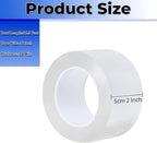 Window Weather Sealing Tape 2 Inch x 16.5 FT Weather Stripping Residue-Free Clear Window Insulation Caulk Tape for Doors Windows and Shower Glass Gaps Bathroom