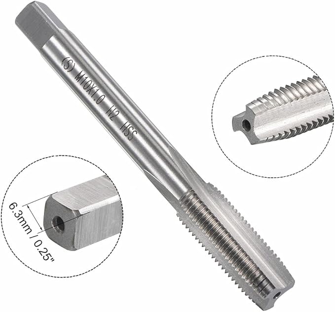 10mm x 1 HSS Metric Tap and Die Set Right Hand Thread,Tapping DIY Tool 3pcs (M10 x 1mm)