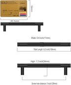 Amerdeco 30 Pack Matte Black Cabinet Pulls 5 Inch(128mm) Hole Center Drawer Pulls Cabinet Hardware Kitchen Cabinet Handles for Bathroom Dresser Pulls ZH0031