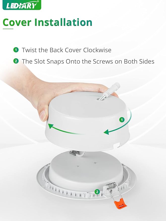 LEDIARY 6 Pack Gimbal LED Recessed Lighting 6 Inch, 5CCT Adjustable Recessed Light Slim Selectable 2700K-6000K,750LM Air Tight Canlights with Jbox,Canless Downlight Ceiling Light with IC Rated ETL