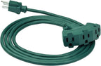 Clear Power 16 Gauge 3Prong Cords (3 Outlets, Green, 8 ft)