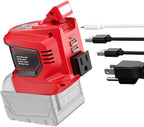 Power Inverter Compatible with Milwaukee 18V Battery,Ecarke Real 200W Portable Power Supply Inverter,DC 18V to AC 110V~120V Battery Station with 2 USB&AC Powered Outlet Phone Charger