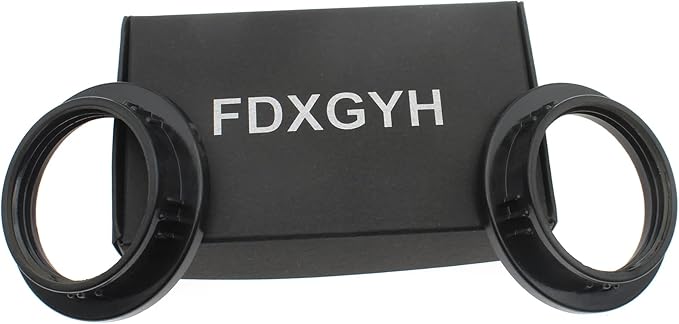 1-1/2 Inch Lamp Shade Collar Rings 2pcs E26 Bakelite Light Socket Ring Retainer Rings and Replacement Adapter [FDXGYH, Black]