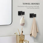 10-Piece Matte Black Bathroom Hardware Set,Towel Bar Set for Bathroom Include 23.6 inch Towel Bar,Towel Ring,Toilet Paper Holder Towel Hooks,Stainless Steel Wall Mounted