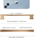 COTYKILEY 6 Pack 7 Inch(177mm) Champagne Copper Cabinet Handles Gold Kitchen Cabinet Pulls Cabinet Door Handles Kitchen Cabinet Hardware Cupboard Drawer Pulls Dresser Handles