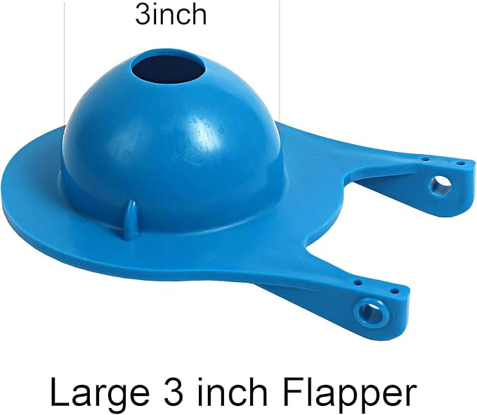 3 Inch Toilet Flapper Replacement Compatible with Gerber 99-788, Easy to Install with 2 Toilet Handle & Stainless Chain, Long Lasting Rubber Toliet Flapper, Blue(4PCS)