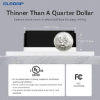 ELEGRP Dimmer Switch, Digital Dimmer Light Switch for LED Lights 150W, INC/HAL 450W, 3 Way LED Dimmer Switch, Needs Neutral Wire, Wall Plate Included, UL Listed, 10 Pack, Matte White