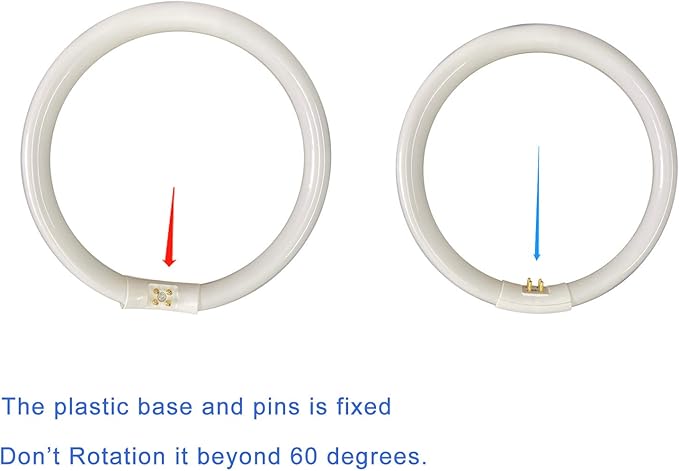 5.5 Inch Outside Diameter,T4 12W 6400K Circular Fluorescent Bulb,Replacement for Conair Round Makeup Mirror