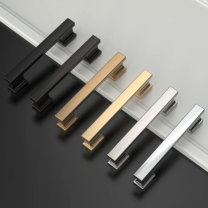 Asidrama 10 Pack 3.75 Inch(96mm) Brushed Satin Nickel Kitchen Cabinet Handles, Cabinet Pulls Kitchen Cabinet Hardware for Cupboard Drawer Pulls